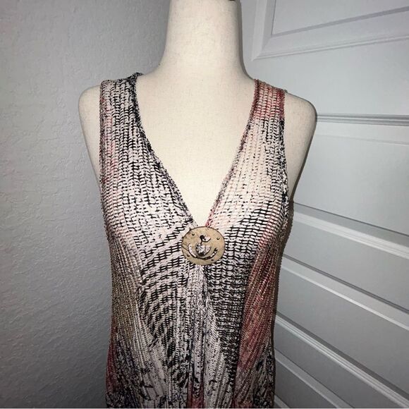 Paradise USA Sleeveless Lagenlook Mesh Tunic Cover Up - Picture 3 of 11